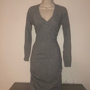 V-neck shirred dress